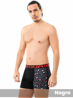 Boxer Algodón y Lycra Pierna Estampada (1411874)