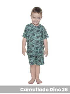 Pijama Kids Manga Corta Camuflado Dino (1411726)