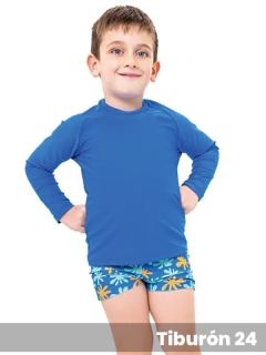 Malla Short Y Remera Manga Larga Tiburón (1412831) en internet