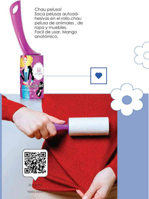 Saca pelusa autoadhesivo. Mango anatómico. (27036)