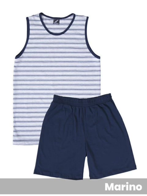 Pijama Musculosa Juvenil Rayado (1411745)