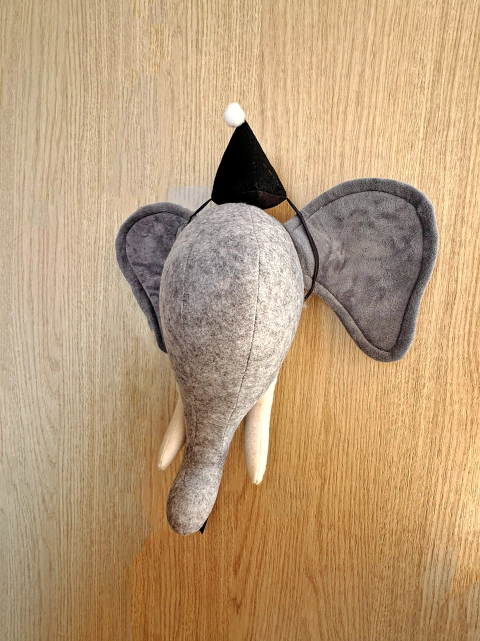 CABEÇA ELEFANTE CINZA DE PAREDE