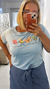 Tshirt plus size azul bebê