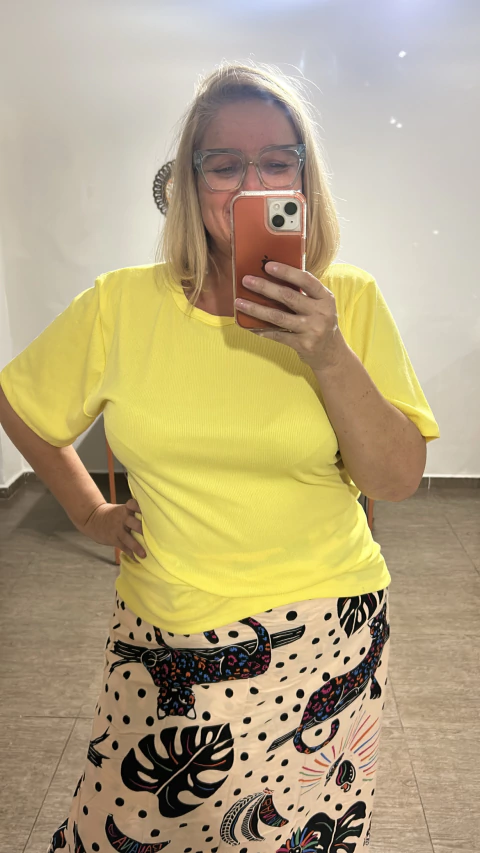 Blusa canelada Ribana manguinhas