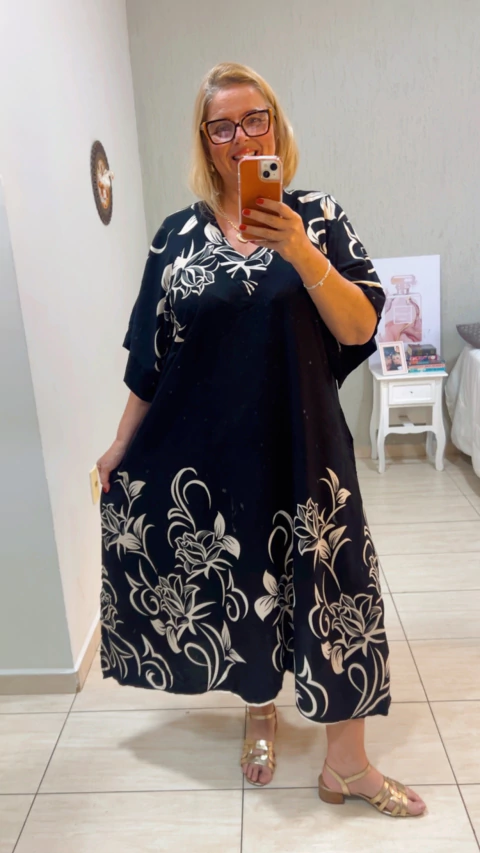 Vestido sinos estampa barrada - comprar online