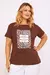 tshirt plus size - fashion leopard - marrom - comprar online
