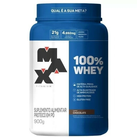 100% Whey Max Titanium pote 900g