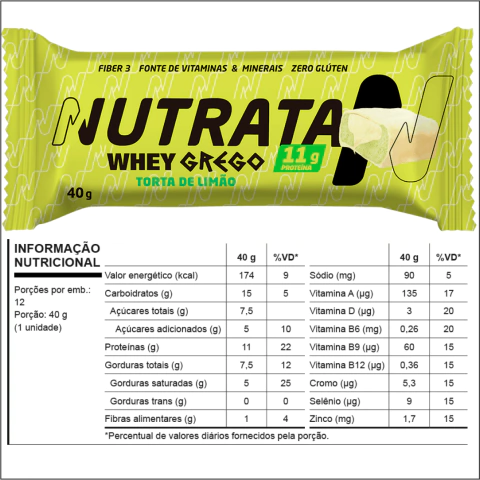Whey Grego Bar 01 Un - Nutrata - comprar online