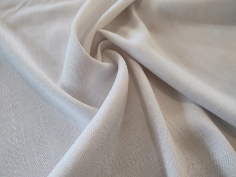 Lino con Spandex Labrado Blanco