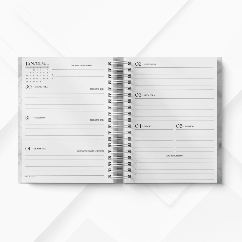 Planner Masculino 2025 - Escolha a capa no link