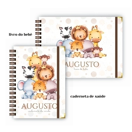 Caderneta + Livro - Safari Baby