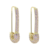 Aros Clip color Rosa de plata 925 bañados en oro