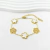 Pulsera Flores Van cleef - Dorada y Blanca - comprar online