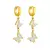 Aros Doble Mariposa Blanca. PL3