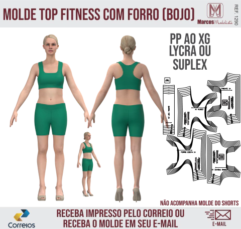 Molde Top Feminino 1290