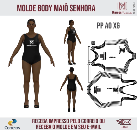 Molde Body Maiô Senhora 5036