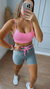 Shorts Light Rise M&C - Rosa Passion