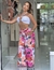 CALÇA PANTALONA ESTAMPADA ROSA - comprar online