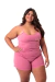 Bermudol alça plus size liso - Ref:1743 - loja online