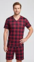 Pijama masculino 1/2 manga de suede- Ref: 1047/01 - Mabrumar