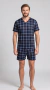Pijama masculino 1/2 manga de suede- Ref: 1047/03 - comprar online