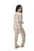 Pijama Suede Xadrex sem bolso - Ref: 3017/01 na internet
