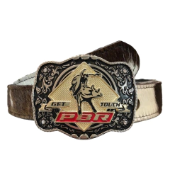 Cinto Country Unissex de Pelo Natural Com Fivela Pbr SC36 - comprar online