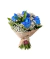 Ramalhete com 4 Rosas Azuis na Juta S4240