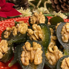 Lata figo cristalizado com nozes 280 g - Mazé Doces Artesanais do Brasil