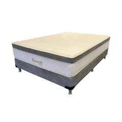 Conjunto colchón y sommier Bassett Firm Top Euro Visco full 140 x 190 - comprar online