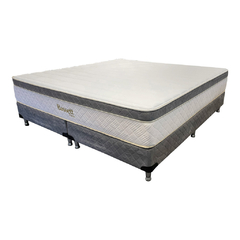 Conjunto colchón y sommier Bassett Firm Top Euro Visco king 180 x 200 - comprar online