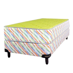 Conjunto colchón y sommier Sueñolar Colors Lar verde twin 100x190