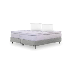 Juego de colchón y sommier Koala Top Plus superking 200x200 con dos almohadas