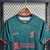 Terceira Camisa Liverpool Nike 2022/23 em Azul Petróleo e Laranja, com ondas vibrantes, punhos vermelhos 'sirene' e o '97' em memória de Hillsborough. Apoie a parceria 'Side by Side' da LFC Foundation e Right to Play. Escudo Liver Bird, Swoosh vermelho e 