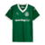 Camisa Palmeiras I 2025 Feminina, cor verde e branca, com gola V retrô branca, estampa especial das taças conquistadas pelo clube e as 12 estrelas dos títulos brasileiros. O escudo oficial do Palmeiras está no lado esquerdo do peito, com os logos da PUMA 