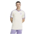 Camisa Real Madrid 2025 Originals Tee, na cor branca com detalhes lilás. Modelo casual e retrô, com logo Adidas Originals e corte moderno. Feita com algodão macio e materiais sustentáveis, garantindo conforto e responsabilidade ambiental. Ideal para torce
