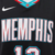 Camisa regata Memphis Grizzlies Classic Edition 2020-21 da Nike, em preto com detalhes em verde turquesa e vermelho. Possui a palavra "MEMPHIS" no peito, remetendo à identidade da equipe na NBA.