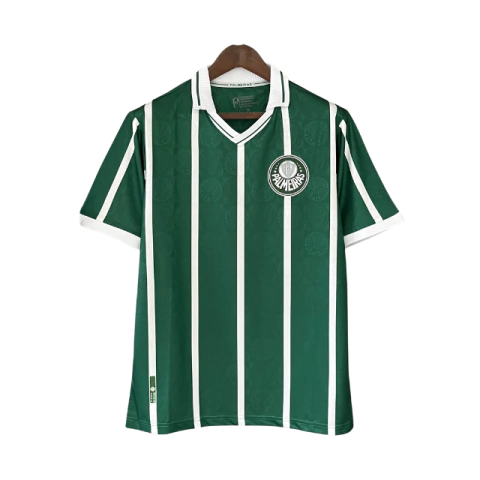 Camisa retrô do Palmeiras 1993 1994 verde com detalhes brancos inspirada no uniforme histórico do Verdão