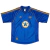 Camisa reserva retrô do Newcastle United 1998-1999. A camisa é azul royal com detalhes em amarelo e apresenta o escudo do Newcastle bordado no peito, o logotipo da Adidas nas mangas e na nuca e o nome e número do jogador Alan Shearer nas costas (opcional)