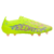 Imagem da Chuteira Adidas Predator 24 Lowcut FG do Mystic Victory Pack, nas cores verde, rosa e azul. A chuteira possui o cabedal HybridTouch com Strikeskin para precisão e controle na bola. A sola ControlFrame 2.0 garante agilidade, tração multidireciona