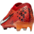  chuteira de futebol Nike Mercurial Dream Speed Vapor 15 Elite FG MDS 007.  A chuteira possui um design predominantemente vermelho com detalhes em laranja vibrante, preto e branco. O cabedal é feito de material Vaporposite+ texturizado para melhor control