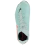 Chuteira de futebol Nike Phantom Luna II Elite FG Mad Energy em close-up, exibindo o design em verde aurora, vermelho e preto. Detalhe no cabedal com tecnologia Grip Knit e a sola Cyclone 360 para tração rotacional.