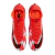 Chuteira Nike Mercurial Superfly 8 Elite FG CR7 Spark Positivity em vermelho, preto e branco. A chuteira apresenta um design Flyknit envolvente para um ajuste semelhante a uma meia, material NikeSkin ultrafino para toque preciso em todas as condições, pla