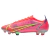 Chuteira Nike Mercurial Vapor 14 Elite FG Spectrum em cores vibrantes, com design leve e minimalista. A chuteira possui um colarinho Flyknit para suporte adaptável, placa Nike Aerotrak com ranhuras em forma de chevron para aceleração explosiva e tração mu