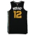 Regata Nike Memphis Grizzlies City Edition 2020/21 preta, azul e dourada, destacando detalhes dourados, inspirada na Stax Records e Isaac Hayes. Uma homenagem à rica herança musical de Memphis