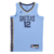 Regata Statement Edition Memphis Grizzlies Jordan 2022/25 em azul claro, destacando o nome do time em azul marinho e o logo de Memphis em dourado. Uma peça única que transmite estilo e autenticidade, substituindo o uniforme anterior dos Grizzlies