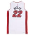 Regata Miami Heat Nike 2017/25 Edição Association em branco, vermelho, laranja e preto, celebrando a história vitoriosa da equipe desde 1988 | Tevo Sports