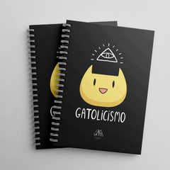 Caderno Pautado A5 Capa Dura 160 Páginas - Wire-o - Gatolicismo - Cães e Gatos - loja online