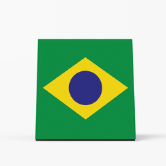 Imagem do Quadro Decorativo Copa do Mundo Bandeira do Brasil - 20x20cm