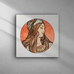Quadro Decorativo arte - Alphonse Mucha - 1 - 20x20cm - comprar online